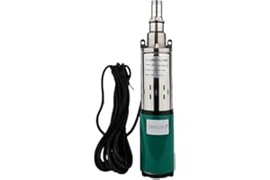 SHYLIYU Pompe sommergibili solari Pompa sommergibile per pozzo 12V DC 200W Pompa a pressione Profondità di immersione massima 40m 2300L/H per acqua domestica Irrigazione del giardino Stagni Fiumi