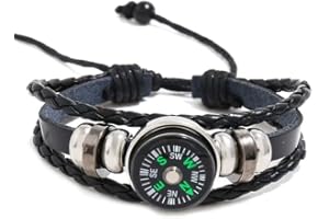 Gionatan Shop Bracciale con Bussola Braccialetto per campeggio sopravvivenza avventura escursionismo turismo pesca caccia