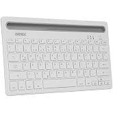 EVEREST KB-BT82 Q Kablosuz Beyaz/G&uuml;m&uuml;ş Mac/Win/Android/Ios Uyumlu Bluetooth Ultra İnce
