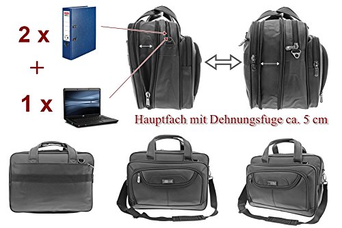 Schultertasche Citybag Flugbegleiter Ausweistasche Umh  ngetasche Business Messenger Bag Tasche Black NEU