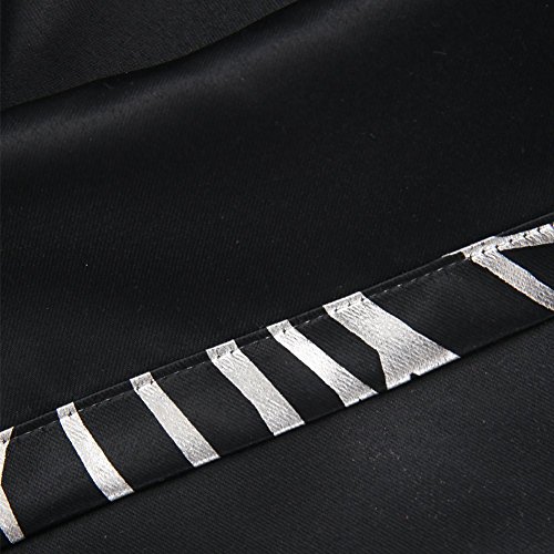 Deconovo Gardinen Blickdicht Ösen Vorhänge Schlafzimmer Thermogadinen 245×140 cm Schwarz 2er set - 4
