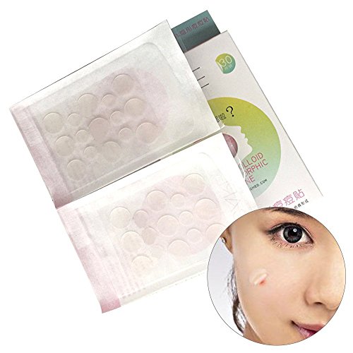 mlmsy unsichtbar Akne Pickel Patch Stoßdämpfender Cover Hydrokolloid-Wundkompresse, Bandage für Akne Haut Trouble Pflege Patch Aufkleber 30-dots, Kreis - 5