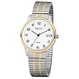 Regent Herren-Armbanduhr Elegant Analog Stahl ionenplattiert gold-Armband silber gold Quarz-Uhr URF877