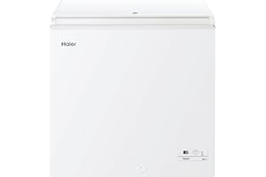 Haier, Congelatore Upright, HCE200E, Congelatore orizzontale, Libera Installazione, 196Litri, 39 dB, Bianco, AxLxP 84,5x91,5x55,5 cm [Classe di efficienza energetica E]