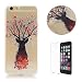 Produktbild iPhone 6/6S (4.7 Zoll) Hülle (Mit Frei HD Displayschutz) Transparent Weiche Silikon Schutzhülle,Weicher Flexibel Klar Gel Silikon TPU Hülle Superdünn Stoßfest Tasche Telefon-Kasten Schutz Tasche Schutzhülle Durchsichtig Handyhülle Silikon Case Schale für Apple iPhone 6/6S with Embossed Pattern Design-Hirsch