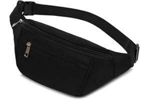 RIDIRUN Marsupio Sportivo Running Outdoor Fanny Pack Bag da Uomo Donna Marsupi alla Moda in Nylon con Cinturino Regolabile Rapido per Corsa Ciclismo Escursione Campeggio (Nero)