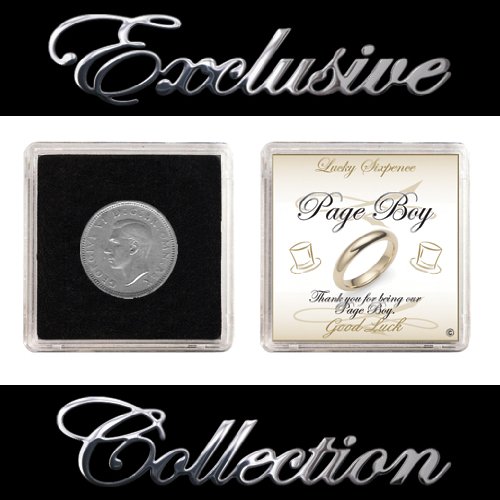 LUCKY SIXPENCE KEEPSAKE FOR PAGEBOY THANK YOU GIFT
