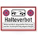 Produktbild Halteverbot Schild (30 x 20cm), Halteverbot, Parkverbot für Einfahrt & Parkplatz, Verbotsschild - parken verboten |Einfahrt - Parkplatz freihalten
