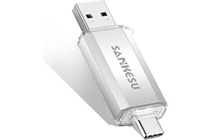 SANKESU USB 3.0-Stick 256GB Typ-C-Flash-Laufwerk, USB-A und Typ-C-OTG-Dual-Thumb-Laufwerk, 2-in-1-Speicherstick Externer USB-Datenspeicher kompatibel mit Typ-C-Telefonen und Tablets/Laptops/Computern