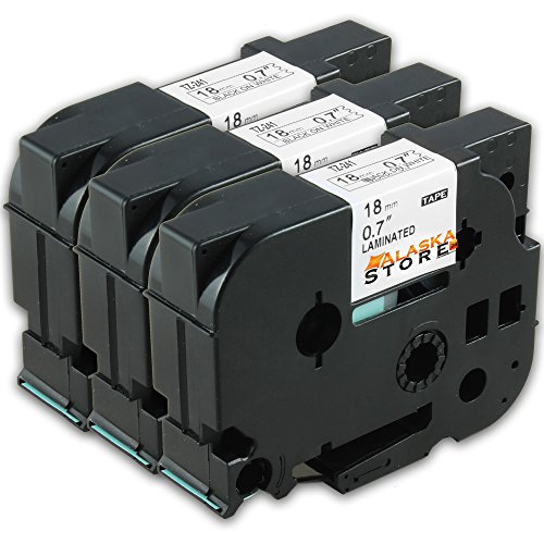 3x beschriftungsband für Brother TZE 241 Schwarz 18mm P-Touch