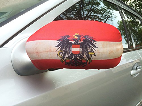 2x Auto Spiegel Rückspiegel Car Bikini EM 2016 Österreich Fahne Flagge Flag