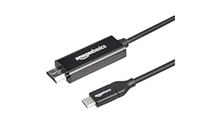 Amazon Basics Cavo adattatore da USB-C (sorgente) a HDMI (display) (compatibile con Thunderbolt 3), 4K a 30 Hz, 0.9 m, nero