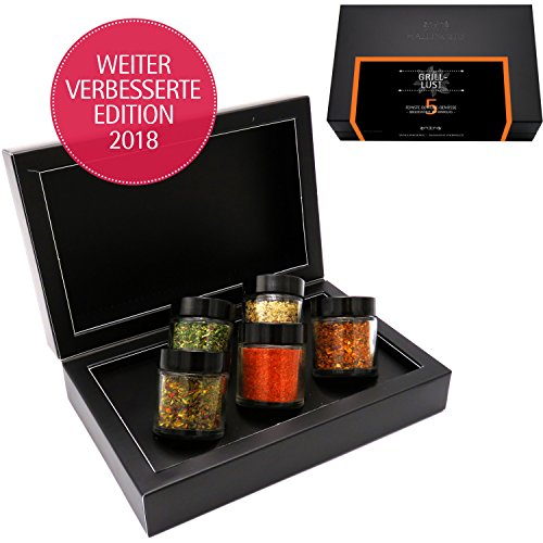 Hallingers Gewürz-Set Grilllust – perfektes Geschenk für Männer – Edition 2018 | Set/Mix