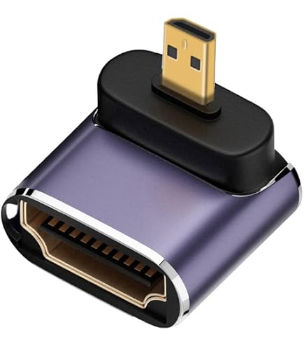 CY Mini-HDMI Auf HDMI 2.1 Adapter – Unterstützt 8K 60Hz, Vergoldet, Für Laptops, Kameras & Monitore