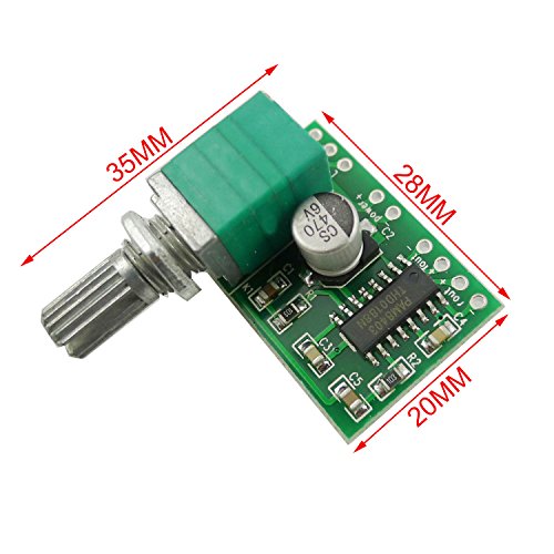 Aihasd 2-Kanal 3W Mini PAM8403 5V Digital Stereo Amplifier Board USB Power Supply - 5