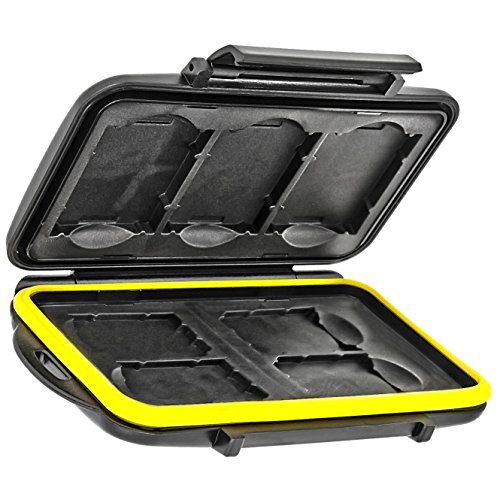Wasserdichtes Speicherkarten Hardcase Etui Schutzbox fuer 4x SD SDHC SDXC und 3x XQD