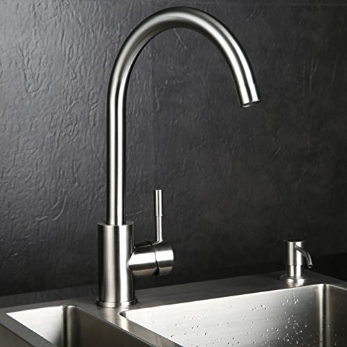 KINSE® 360° Küchenarmatur Wasserhahn Einhandmischer Waschbecken armaturen Edelstahl SUS304 Spültischarmaturen - 2