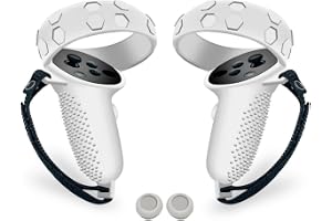 Controllers Silikonskydd för 2, VR Grips Skyddsfodral med 2 Silikonknappsöverdrag, Soft Grips Skin med Handledsrem för 2 (Grå