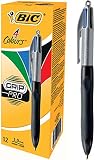 bic 4 colours assorted ballpoint pens medium nib assorted ink (pack of 6) Secado rápido BiC Grip Pro 4 Colours - Pack de 12 bolígrafo con zona de agarre, tinta multicolor