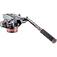 Manfrotto 502 Testa Video in Alluminio con Base Piatta, Controbilanciamento Fisso, Attacco Easy-Link, per Foto/Videocamere Co