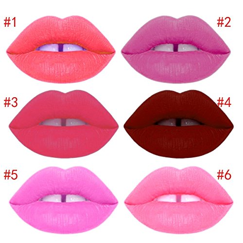 Matt Lipglosse Set ,VALUE MAKERS® Matte Liquid Lipsticks, Set aus 12 verschiedenen Farben mit Aufbewahrungstasche – wasserfest, langanhaltend, cremig – 12er Pack Lippenstifte(NET WT.12 x 4,4 g) - 4