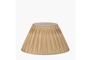 PACIFIC LIFESTYLE Empire Polysilk Pinch Pleat Lamp Shades for Table Lamps | Vintage Inspired Tapered Lampshade for Table Lamps | Table Lamp Shades Only | Candle Lampshade (Champagne, 8 inch)