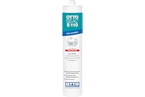 OTTOSEAL S 110 Premium-Bau-Silikon 310ml C64 eiche hell – Hoch abriebfest & schnell beanspruchbar – Für die Verfugung von Glaselementen – Sicher gegen Schimmel