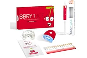 Bbryance - Kit De Blanchiment Dentaire - 7 Jours D'Utilisation -Fabriqué en France -Blanchit en 20min -Efface les taches –Kit blanchissement professionnel -Technologie LED Avancée (Cerise)