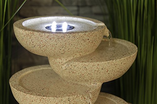 Zimmerbrunnen Conchas mit LED-Beleuchtung Springbrunnen Wasserspiel Tischbrunnen - 3