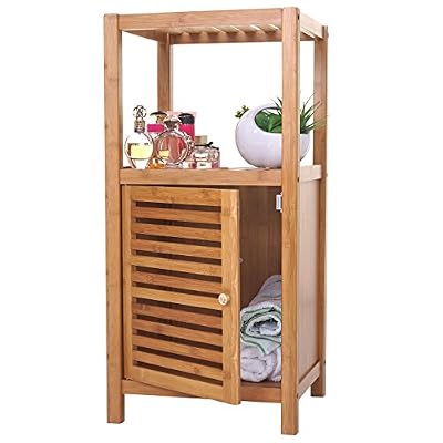 Mendler Étagère de salle de bains HWC-B18, Armoire, Commode, Bambou ~ 80x36x34cm