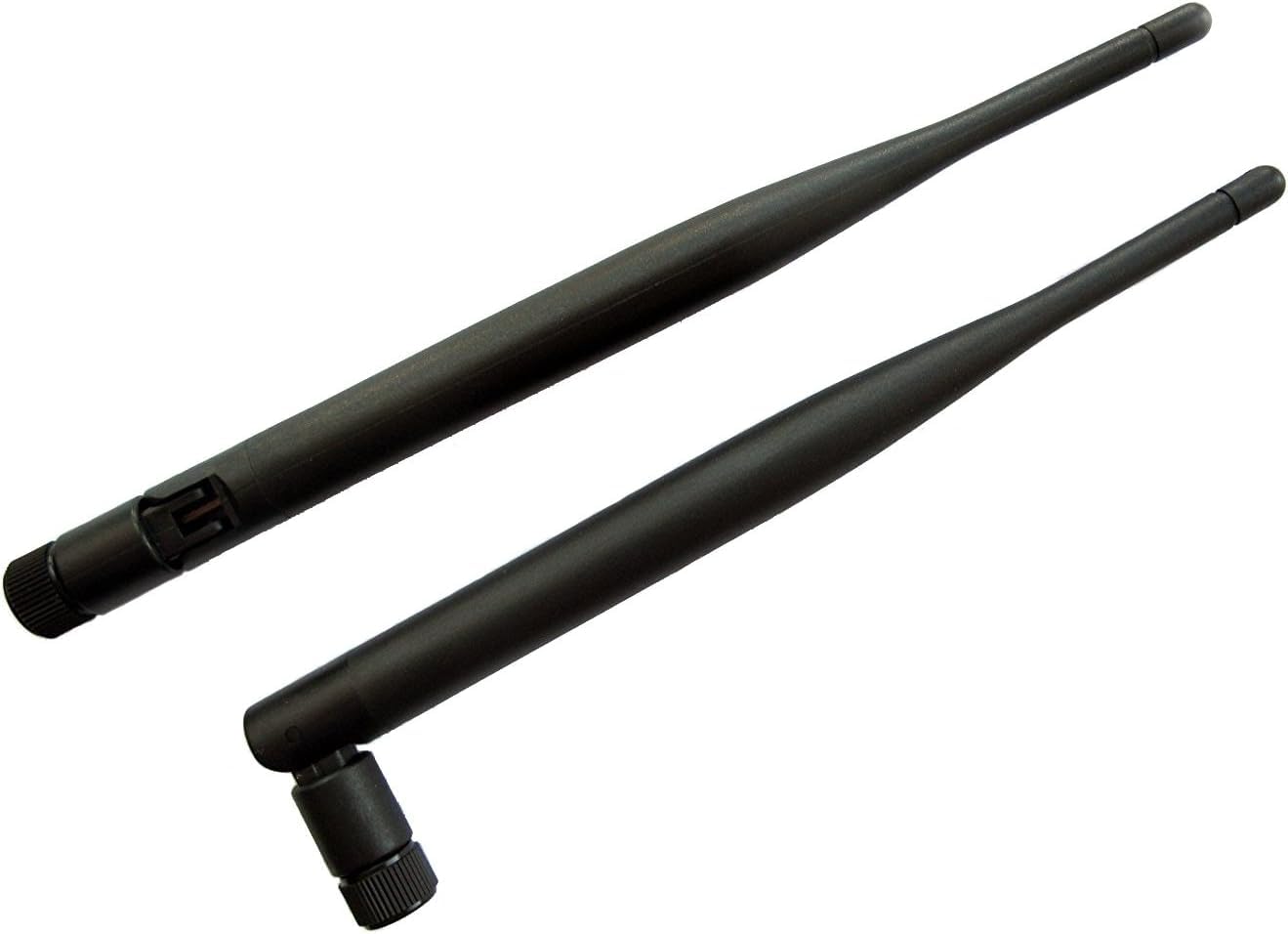 IDUINO 2 PCS 2.4GHz 5dBi Omni WiFi Booster SMA Male Antenna for Wireless Router 8inch 20cm Black