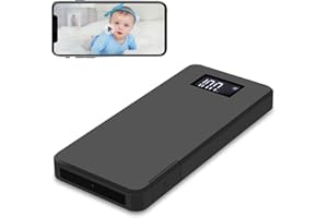 ZUNHAI Caméra Espion Mini Caméra Cachée WiFi 4K/1080P 10000mAh Powerbank Portable Caméra de Surveillance sans Fil avec Vision Nocturne, Alarme de Détection de Mouvement pour Voiture/Maison