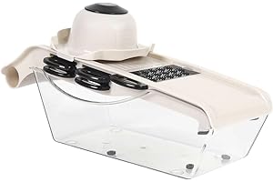 COOK CONCEPT, KD0001, Mandoline 4 en 1, ustensile de cuisine polyvalent, découpe facile, ergonomique, avec bac de récupération, stabilité optimale, matériaux durables - Noir