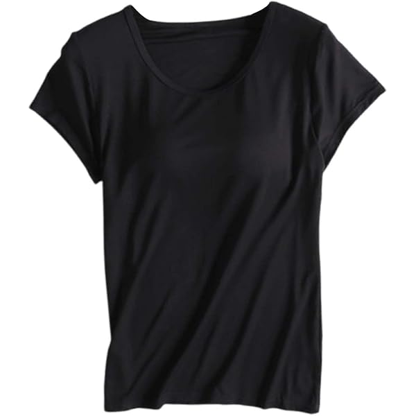 Chemisier Court Femme Avec Soutien-Gorge Intégré - T-shirt Léger Pour Yoga, Fitness, Quotidien