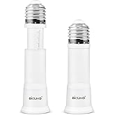 DiCUNO E27 Extender Adapter 8-10.5 cm, E27 Extension, Pack of 2 | Standard Lamp Holder Extender, Bulb Extension, Lamp Holder