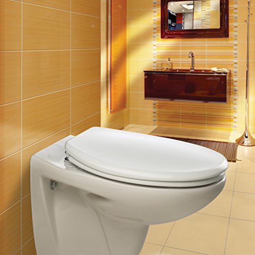Bemis Memphis Formholz WC-Sitz mit verchromten Scharnieren, Absenkautomatik, 1 Stück, weiß, 4402CL000 - 3