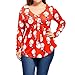 Produktbild Soupliebe Frauen Plus Größe Frohe Weihnachten Print unregelmäßigen Langarm Top Bluse Shirt Kapuzen Kapuzenpullover Hoodie Pullover Sweatshirt