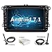 Produktbild YINUO 8 Zoll 2 Din Android 7.1.1 Nougat 2GB RAM Quad Core Autoradio Moniceiver DVD GPS Navigation 1080P OEM Stecker Canbus 7 Farbe Tastenbeleuchtung für VW Volkswagen SEAT Skoda Golf Polo Jetta Passat Touran Unterstützt DAB+ Bluetooth OBD2 Wlan mit DVB-T TV Box