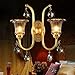 Produktbild Sache Wandleuchten Luxus Kupfer Kristall Lampe Europäischen Wandleuchte Wohnzimmer Lampe Einfach Modernes Schlafzimmer Lampe Tischlampe (Farbe: Doppel-Kopf)