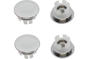 PEIXIONG Lot de 4 cache-trous ronds chromés pour lavabo de salle de bain