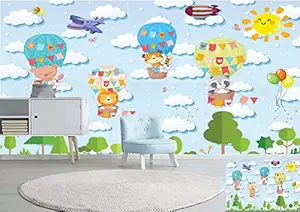 Decor Production Kids Theme Self Adhesive Wallpaper Wall Sticker for Home Decor, Living Room, Bedroom, Hall, Kids Room, Play Room (2021-Kids-pt05-02-3x4Ft)