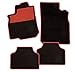 Produktbild CarFashion 236034 Colori Rot C03, Auto Fussmatte in schwarz, Automatten, roter Trittschutz, rote Hochglanz Kettelung, Auto Fussmatten Set ohne Mattenhalter