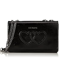 Love Moschino - Borsa Metal Pu Nero, Shoppers y bolsos de hombro Mujer, Schwarz (Black), 17x28x6 cm (B x H T)