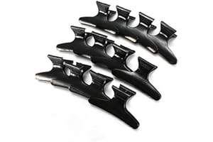 Grapelet 12x pince à cheveux papillon, pince à cheveux en plastique Papillon noir outils de coiffure Convient aux outils de coiffure pour filles