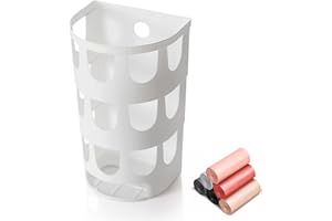 HERCHR Grocery Bag Storage Holder Handy Laundry Grocery Bag Storage Holder Large Capacity Bagdispenser 4.84×3.93×7.87inch Wall Mounted Hanging Storagebox for Home Kitchen Bathroom