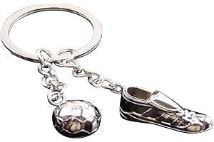 ‎SPORTIGO Sportigo ® Fußball Schlüsselanhänger Fußballschuh mit Ball/Fussball Fußballer Fußballspieler Fan Geschenk Geschenkidee