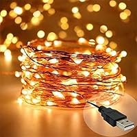 XERGY USB 50 Leds 5 Meter Waterproof Fairy String Lights for Diwali Home Decoration, Christmas Tree Decoration , Starry…