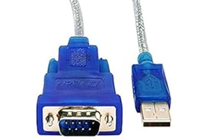 DTech Câble adaptateur USB vers port série RS232 DB9 avec chipset FTDI, prend en charge Windows 11 10 8 7 et Mac Linux (5 m)