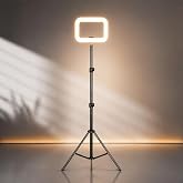 Coverzone 3in1 Şarjlı LED Ring Light Video Işık Seti Ayaklı Telefon Tutucu Bluetooth Kumandalı 20W 2500K-8500K Ayarlanabilir 