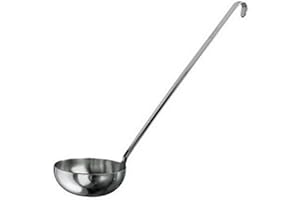 Paderno Mestolo Unipezzo in Acciaio Inox, Argento, 8 cm